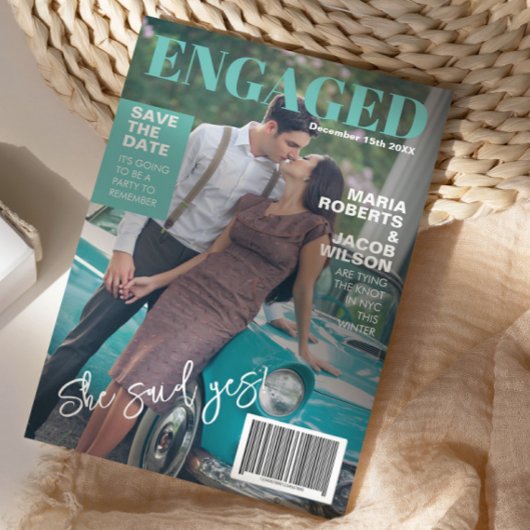 Magazine Hoesje Sla de datum foto aankondiging