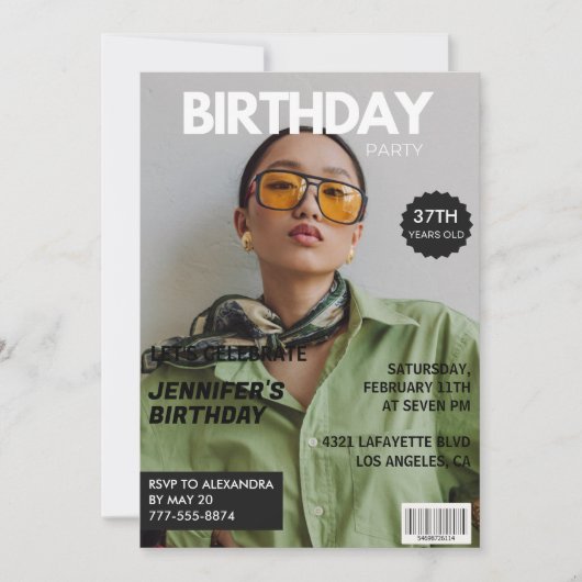 Magazine Hoesje Stijlvol voor haar foto 37ste verj Kaart (Voorkant)