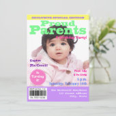 Magazine Hoesje Style 2e verjaardag Uitnodiging (Staand voorkant)