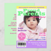 Magazine Hoesje Style 2e verjaardag Uitnodiging (Voorkant / Achterkant)