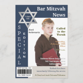 Magazine Hoesje Style Bar Mitzvah Uitnodiging