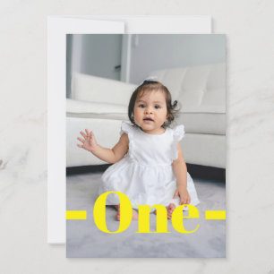 Magazine Hoesje Style Yellow Foto 1st Birthday Kaart