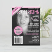 Magazine Hoesje Sweet 16 Party Invitation Kaart (Staand voorkant)