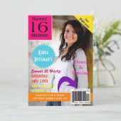 Magazine Hoesje Sweet Sixteen Uitnodiging (Staand voorkant)