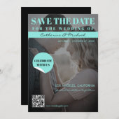 Magazine Hoesje Trendy Dark Foto Save The Date (Voorkant / Achterkant)