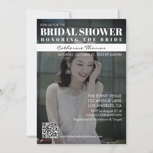 Magazine Hoesje Trendy Dark Photo Vrijgezellenfees Kaart (Voorkant)