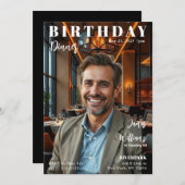 Magazine Hoesje Verjaardagsdiner Kaart (Voorkant / Achterkant)
