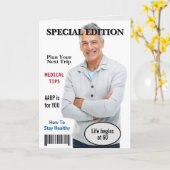 Magazine Hoesje voor 60e verjaardag Kaart (Gele Bloem)
