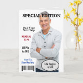 Magazine Hoesje voor 70e verjaardag Kaart (Gele Bloem)