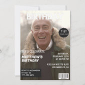 Magazine Navy blauw Foto Grappig 71ste verjaardag Kaart (Voorkant)