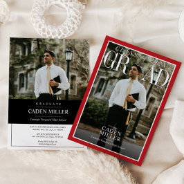 Magazine Nieuwsblad Senior Afstuderen Invitation Kaart