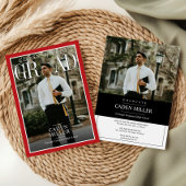 Magazine Nieuwsblad Senior Afstuderen Invitation Kaart