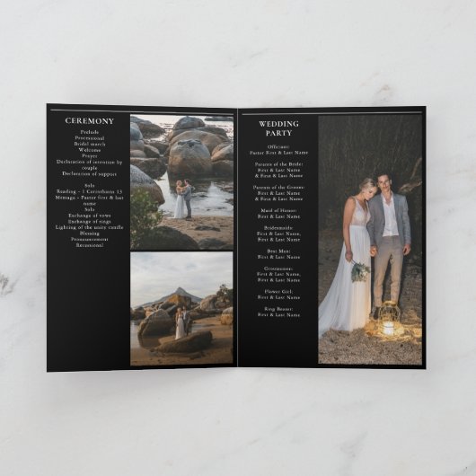 Magazine Redactionele foto's Wedding Order of Serv Programma (Binnen)