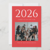 Magazine redactionele stijl foto nieuwjaarskaart feestdagenkaart (Voorkant)