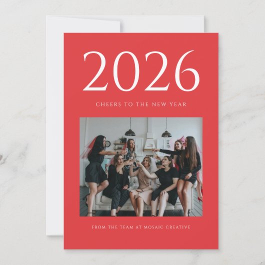 Magazine redactionele stijl foto nieuwjaarskaart feestdagenkaart (Voorkant)