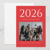 Magazine redactionele stijl foto nieuwjaarskaart feestdagenkaart (Voorkant / Achterkant)