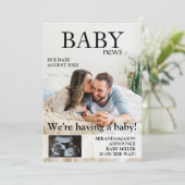 Magazine Sonogram foto zwangerschap aankondiging (Staand voorkant)
