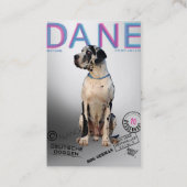 Magazine Style Great Dane Visitekaartje (Voorkant)
