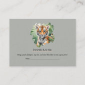 Magazine Style Wild Safari schattig Tijger baby sh Informatiekaartje (Voorkant)