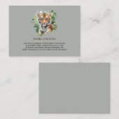 Magazine Style Wild Safari schattig Tijger baby sh Informatiekaartje (Voorkant / Achterkant)