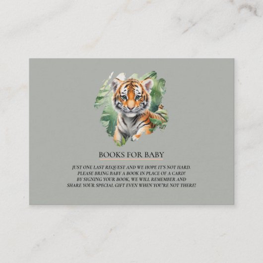 Magazine Style Wild Safari schattig Tijger baby sh Informatiekaartje (Voorkant)