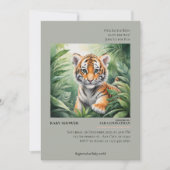 Magazine Style Wild Safari schattig Tijger baby sh Kaart (Voorkant)