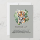 Magazine Style Wild Safari schattig Tijger baby sh Kaart (Achterkant)