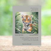 Magazine Style Wild Safari schattig Tijger baby sh Kaart