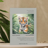 Magazine Style Wild Safari schattig Tijger baby sh Kaart