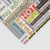 Magazine Typografie Collage Tissue Paper Tissuepapier (Detail)