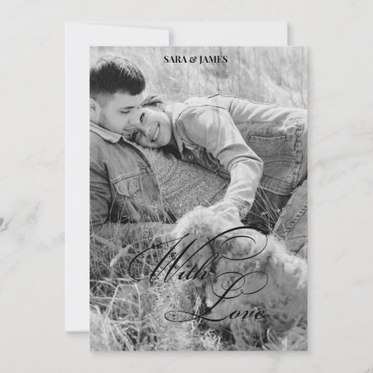 Magazine Unique Newspaper Wedding Save the Date Kaart (Achterkant)