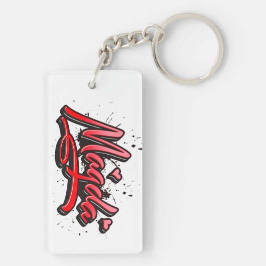 Magda Heart Splash Graffiti Schlüsselanhänger Sleutelhanger (achterkant)