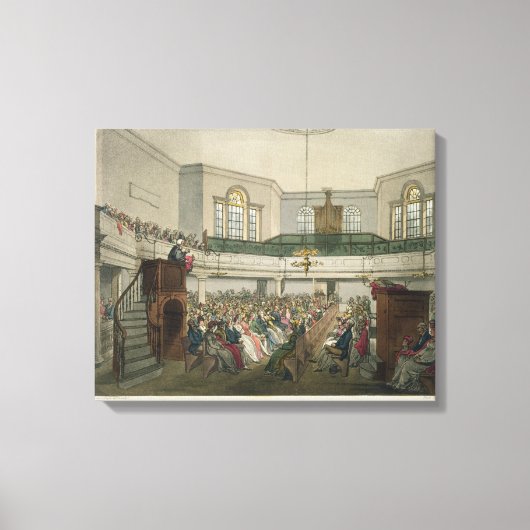 Magdalen Chapel uit 'Ackermann'-microkosmos van Lo Canvas Afdruk (Voorkant)