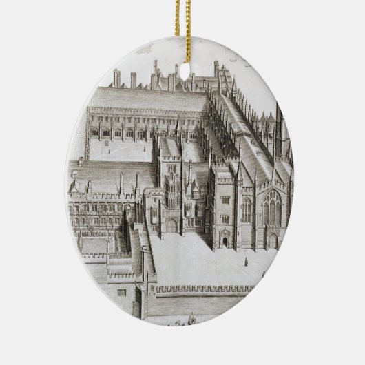 Magdalen College, Oxford, uit 'Oxonia Illustrata' Keramisch Ornament (Rechts)