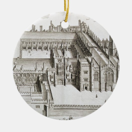 Magdalen College, Oxford, uit 'Oxonia Illustrata' Keramisch Ornament (Voorkant)