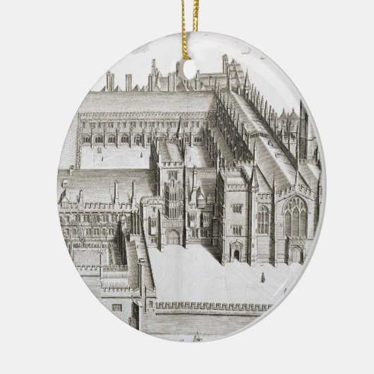 Magdalen College, Oxford, uit 'Oxonia Illustrata' Keramisch Ornament (Links)