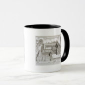 Magdalen College, Oxford, uit 'Oxonia Illustrata' Mok (Voorkant rechts)