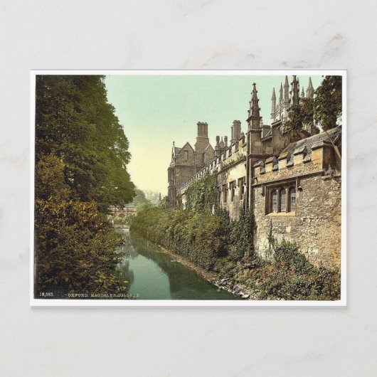 Magdalen College van de rivier, Oxford, Engeland Briefkaart (Voorkant)