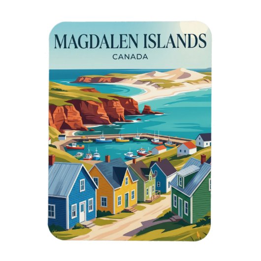 Magdalen-eilanden Canada Magneet (Verticaal)