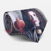 MAGDALEN EN GRANAATAPPEL rood grijs Stropdas (Opgerold)