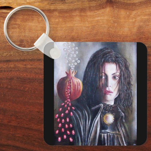 MAGDALEN EN GRANAATAPPEL SLEUTELHANGER (Voorkant)
