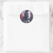 MAGDALEN EN POMEGRANAAT Black White Red Ronde Sticker (Tas)