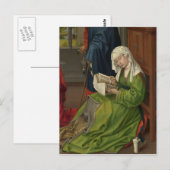 Magdalen in groene lezing briefkaart (Voorkant / Achterkant)