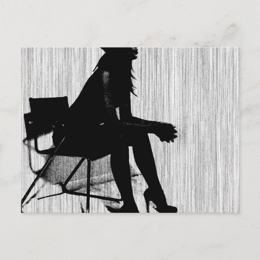 Magdalen in zwart briefkaart (Voorkant)