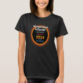 Magdalen Islands Quebec QC Total Solar Eclipse 202 T-shirt (Voorkant)