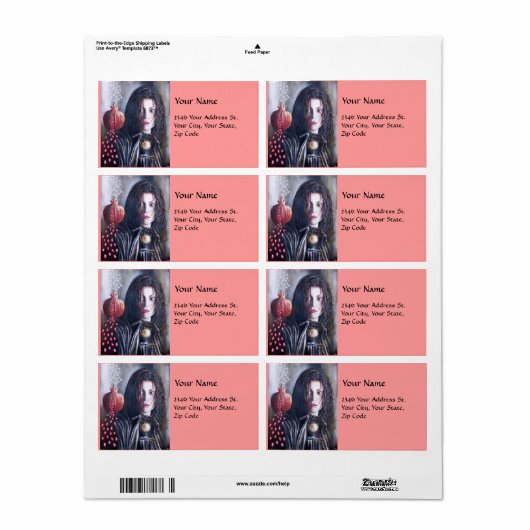 MAGDALEN roze rood geel Etiket (Full Sheet)