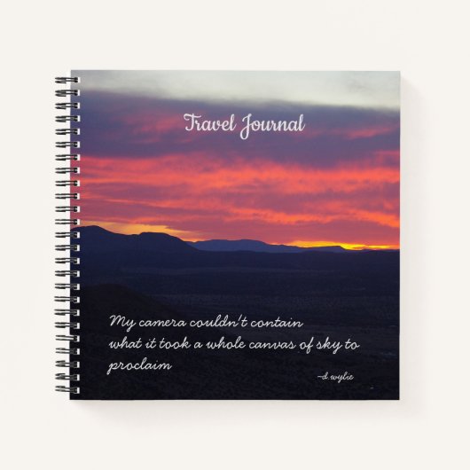 Magdalena, New Mexico zonsondergang - Reizen Notitieboek (Voorkant)