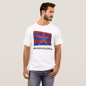 Magdalena Waving Flag met naam T-shirt (Voorkant volledig)