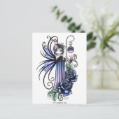 Magdalene Blue Roos Fairy Briefkaart (Staand voorkant)
