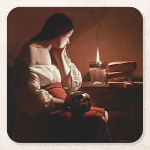 Magdalene met de Rokkende Vlam, La Tour Kartonnen Onderzetters